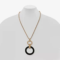 Worthington Gold Tone Womens 34 Inch Pendant Necklace