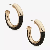 Worthington Gold Tone Womens 39.3mm Hoop Earrings