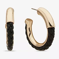 Worthington Gold Tone Womens 39.3mm Hoop Earrings