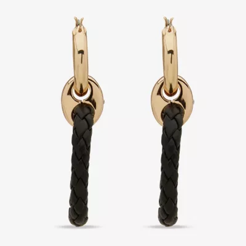 Worthington Gold Tone Womens 55.1mm Hoop Earrings