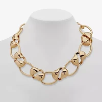 Worthington Gold Tone Womens 17 Inch Collar Necklace
