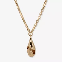 Worthington Gold Tone Womens 34 Inch Pendant Necklace