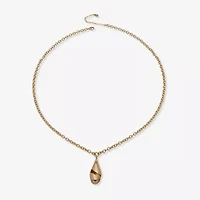 Worthington Gold Tone Womens 34 Inch Pendant Necklace