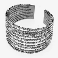 Bijoux Bar Black Womens Glass Cuff Bracelet