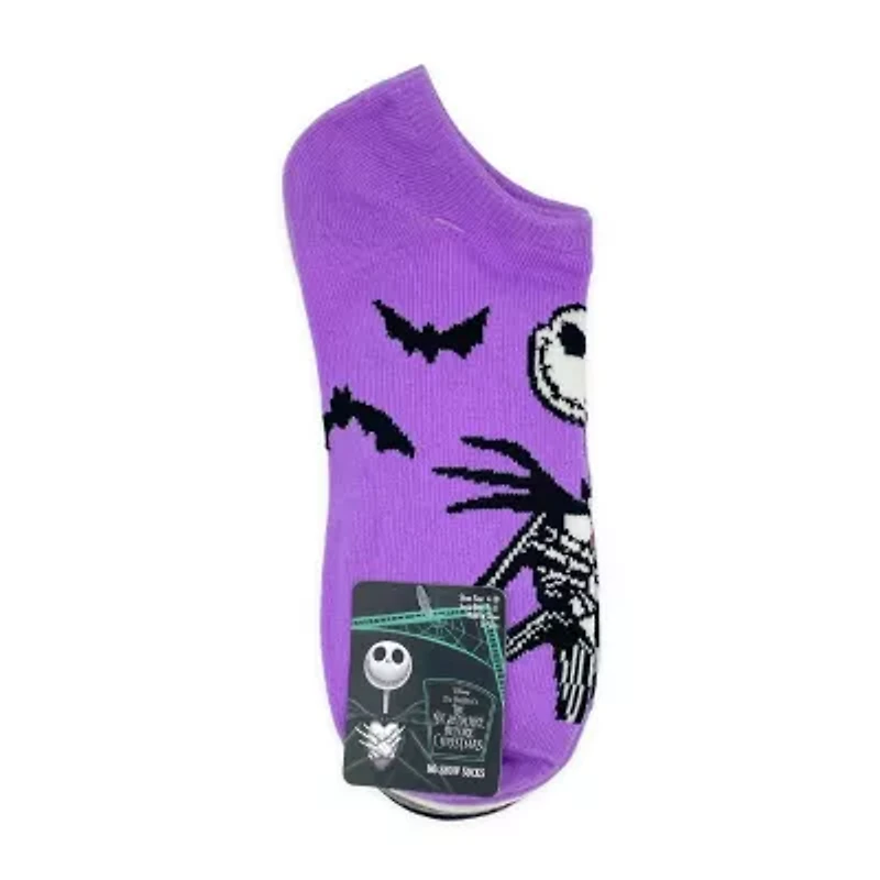 Womens Multi-Pack 5 Pair Nightmare Before Christmas No Show Socks