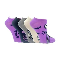 Womens Multi-Pack 5 Pair Nightmare Before Christmas No Show Socks