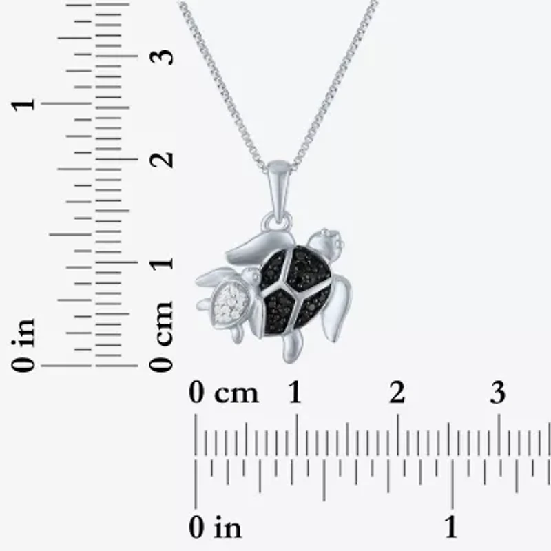 Turtles (Gh/Si2 I1) Womens 1/10 CT. T.W. Lab Grown Diamond Sterling Silver 18 Inch Pendant Necklace