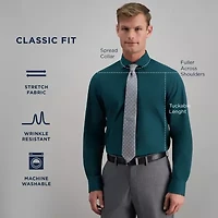 Haggar Smart Wash Mens Slim Fit Long Sleeve Dress Shirt