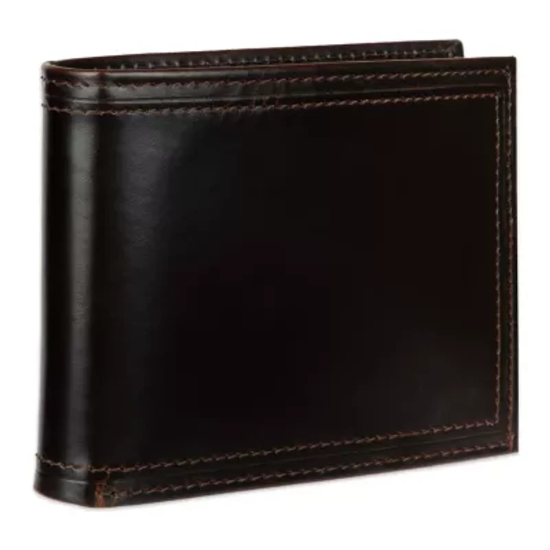 Stafford Distressed Mens Personalized RFID Blocking Bifold Wallet