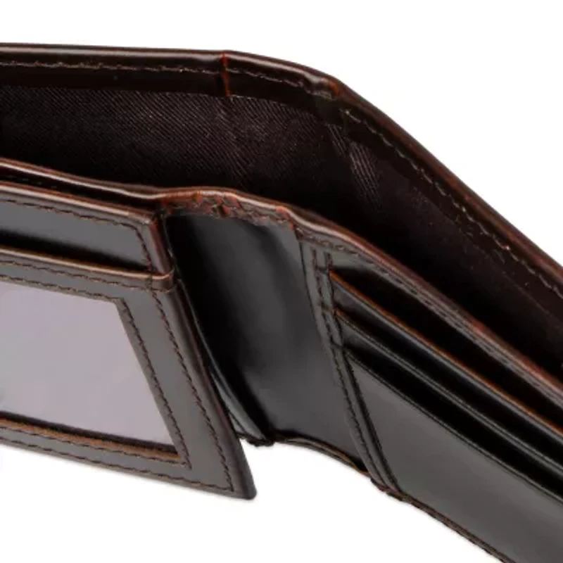 Stafford Distressed Mens Personalized RFID Blocking Bifold Wallet