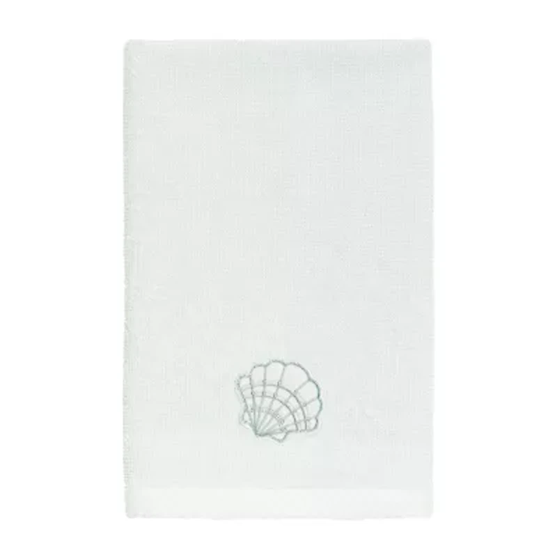 Linum Home Textiles Shell Row 2-pc. Embellished Fingertip Towel