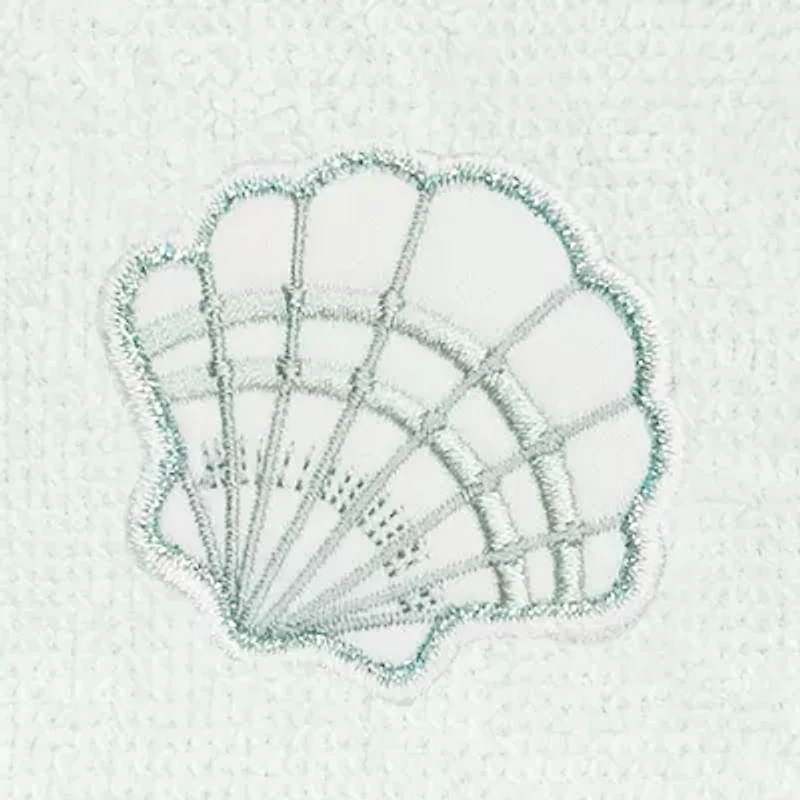 Linum Home Textiles Shell Row 2-pc. Embellished Fingertip Towel
