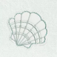 Linum Home Textiles Shell Row 2-pc. Embellished Fingertip Towel