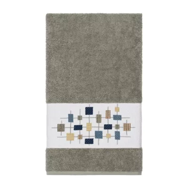 Linum Home Textiles Khloe Embellished Geometric Bath Towel