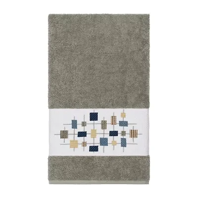 Linum Home Textiles Khloe Embellished Geometric Bath Towel