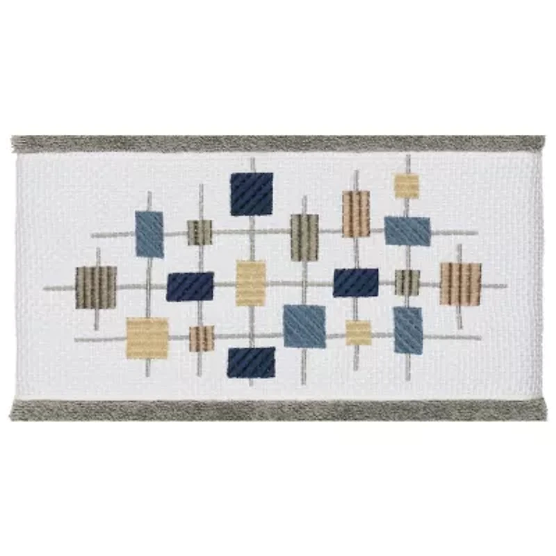 Linum Home Textiles Khloe Embellished Geometric Bath Towel