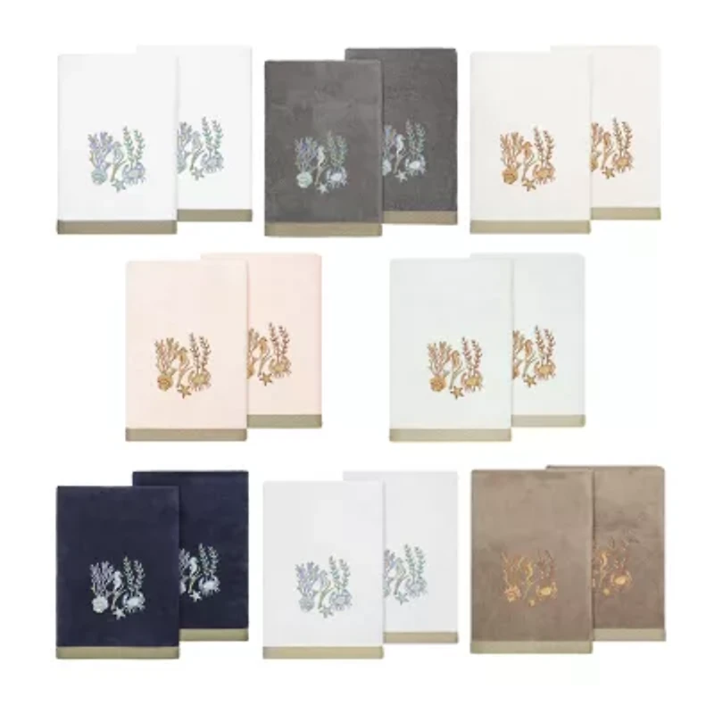Linum Home Textiles Aaron 2-pc. Embellished Bath Towel