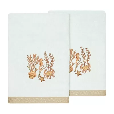 Linum Home Textiles Aaron 2-pc. Embellished Bath Towel