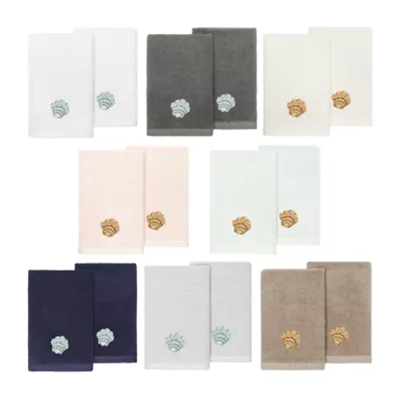 Linum Home Textiles Aaron 2-pc. Embellished Fingertip Towel