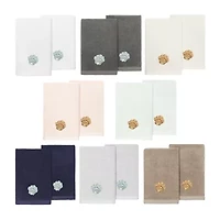 Linum Home Textiles Aaron 2-pc. Embellished Fingertip Towel