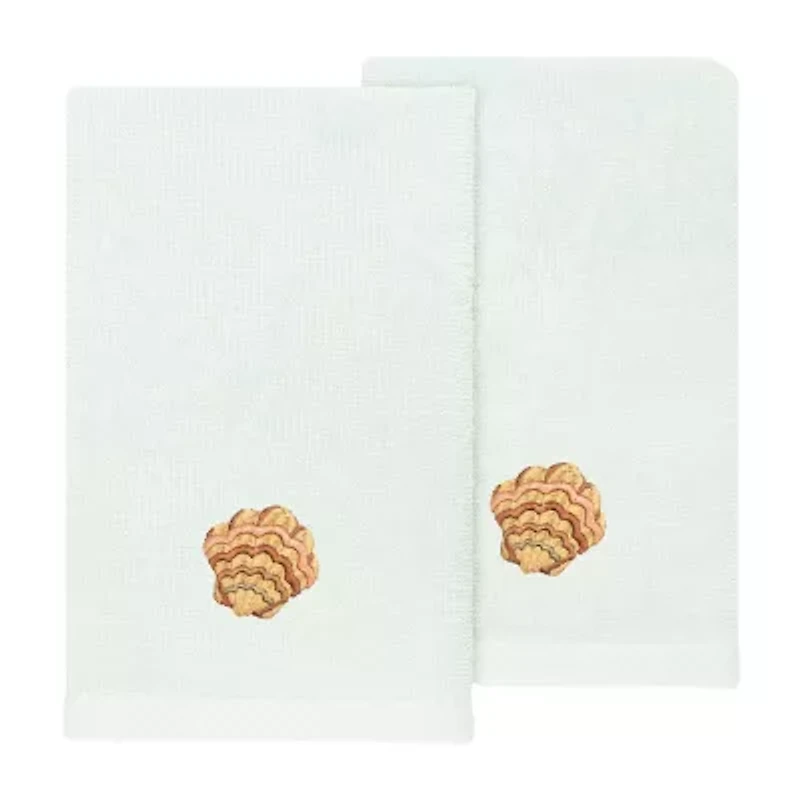 Linum Home Textiles Aaron 2-pc. Embellished Fingertip Towel