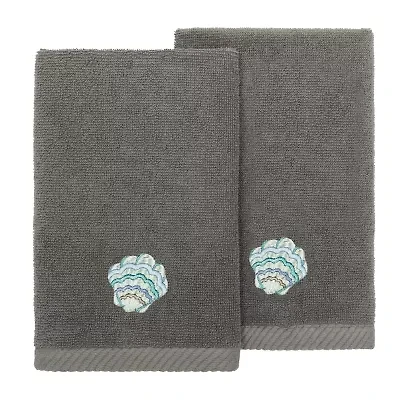 Linum Home Textiles Aaron 2-pc. Embellished Fingertip Towel