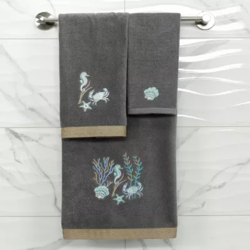 Linum Home Textiles Aaron 2-pc. Embellished Fingertip Towel