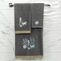 Linum Home Textiles Aaron 2-pc. Embellished Fingertip Towel