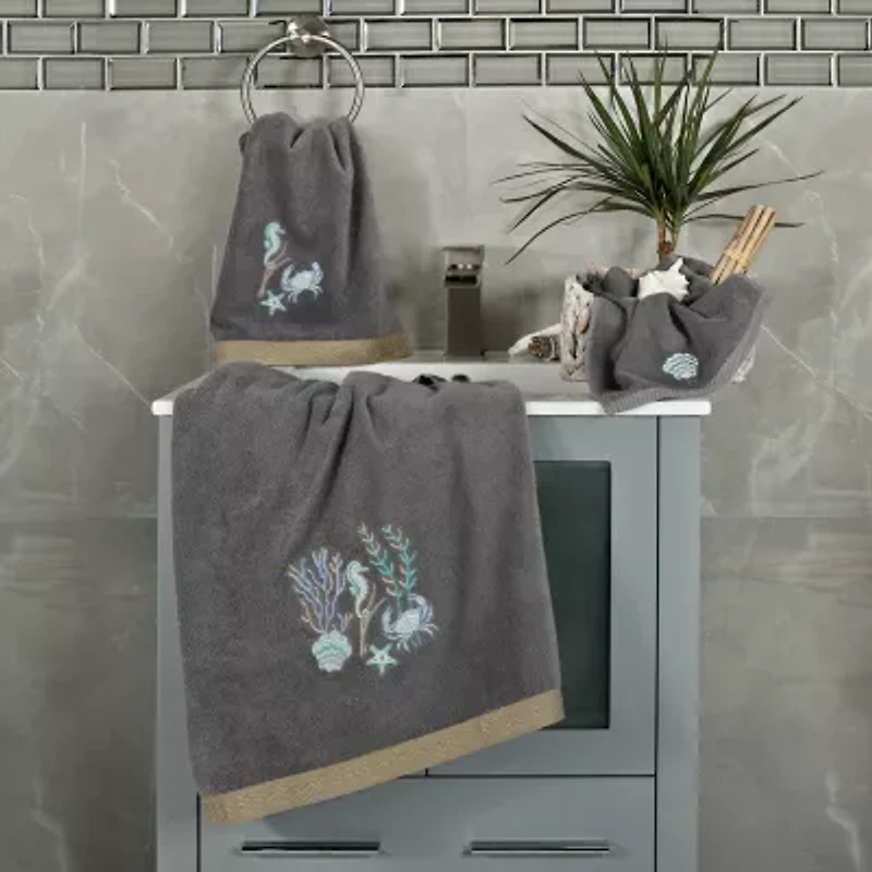 Linum Home Textiles Aaron 2-pc. Embellished Fingertip Towel