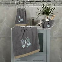 Linum Home Textiles Aaron 2-pc. Embellished Fingertip Towel