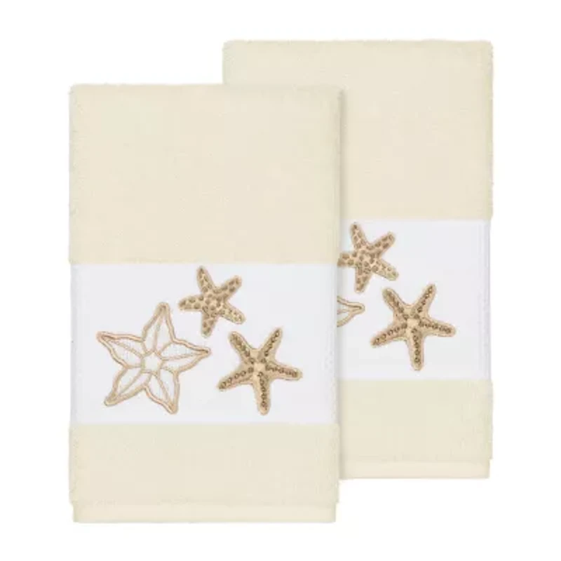 Linum Home Textiles Lydia 2-pc. Embellished Hand Towel