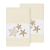 Linum Home Textiles Lydia 2-pc. Embellished Hand Towel