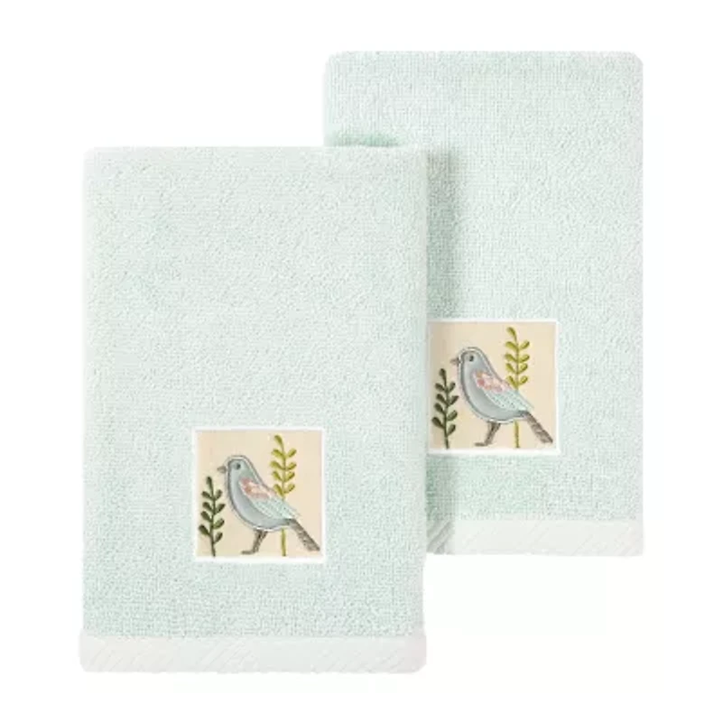Linum Home Textiles Belinda 2-pc. Embellished Fingertip Towel