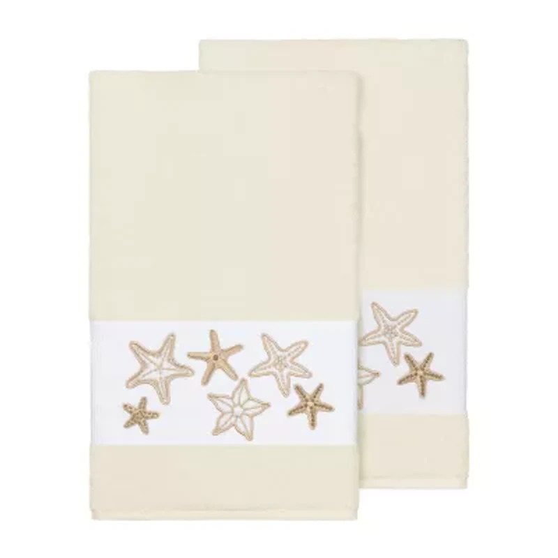 Linum Home Textiles Lydia 2-pc. Embellished Bath Towel