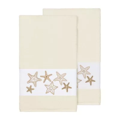 Linum Home Textiles Lydia 2-pc. Embellished Bath Towel