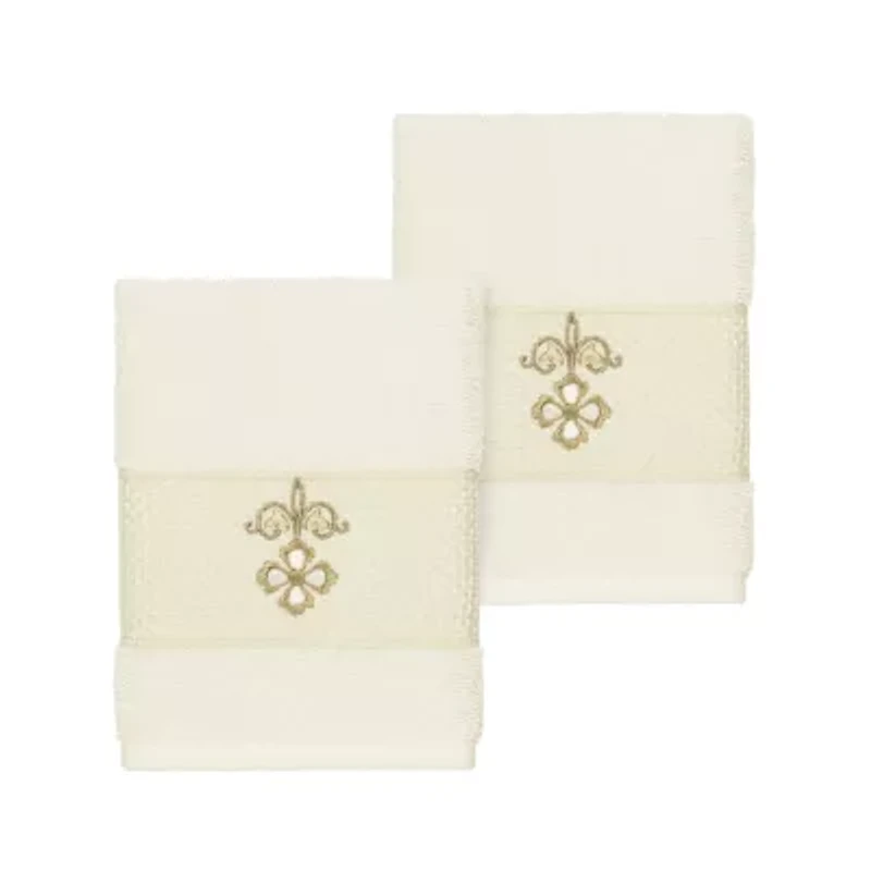 Linum Home Textiles Quinn 2-pc. Embellished Washcloth
