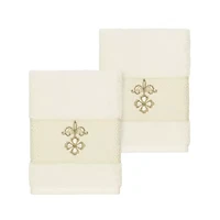 Linum Home Textiles Quinn 2-pc. Embellished Washcloth