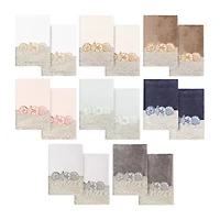Linum Home Textiles Shell Row 2-pc. Embellished Hand Towel