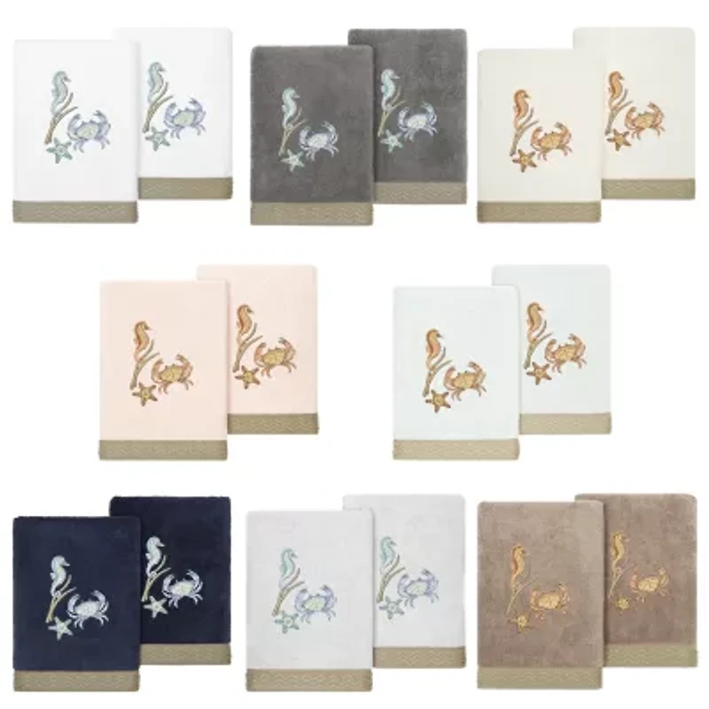 Linum Home Textiles Aaron 2-pc. Embellished Hand Towel