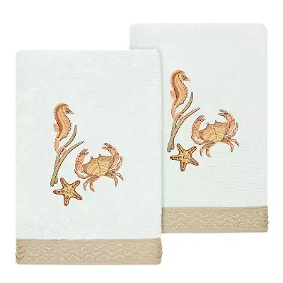 Linum Home Textiles Aaron 2-pc. Embellished Hand Towel
