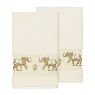 Linum Home Textiles Quinn 2-pc. Embellished Animal Bath Towel
