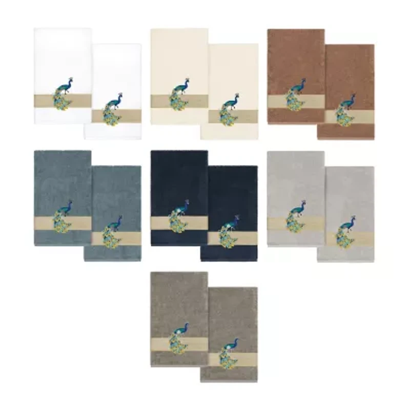 Linum Home Textiles Penelope 2-pc. Embellished Animal Bath Towel