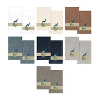 Linum Home Textiles Penelope 2-pc. Embellished Animal Bath Towel