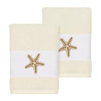 Linum Home Textiles Lydia 2-pc. Embellished Washcloth