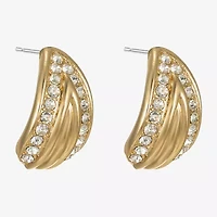 Monet Jewelry Gold Tone Pave Glass 22mm Pear Stud Earrings