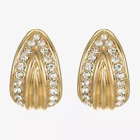 Monet Jewelry Gold Tone Pave Glass 22mm Pear Stud Earrings