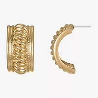 Monet Jewelry Rope Twist 23mm Stud Earrings