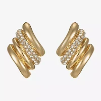 Monet Jewelry Pave Glass 23mm Diamond Stud Earrings