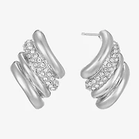 Monet Jewelry Pave Glass 23mm Diamond Stud Earrings