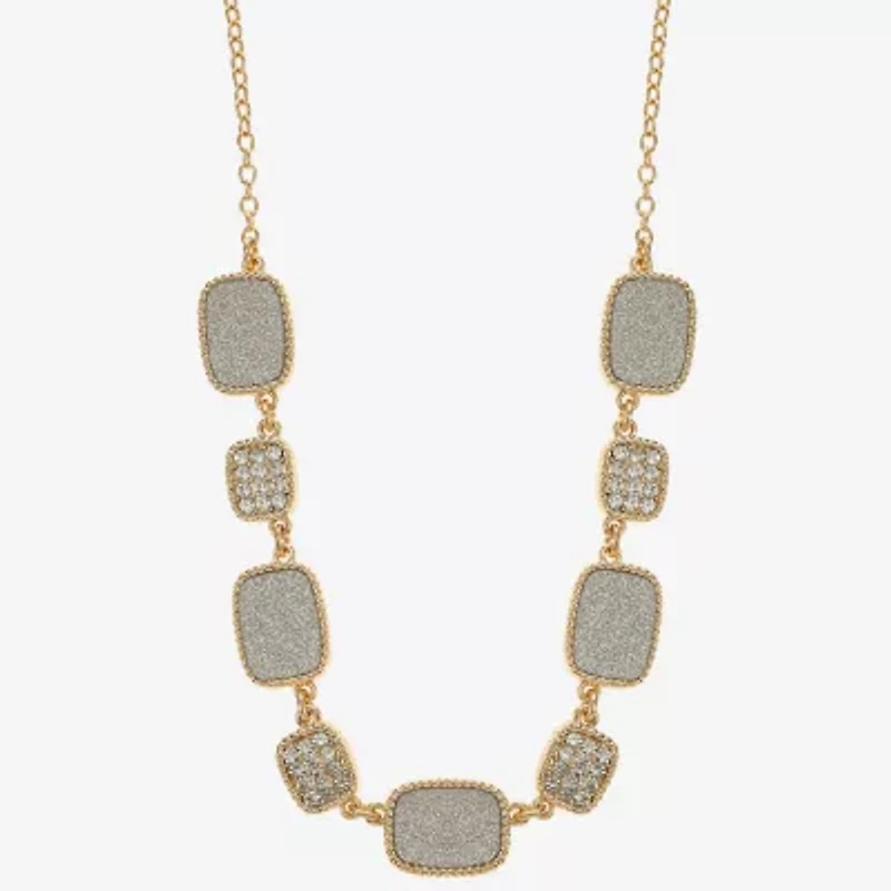 Monet Jewelry Gold Tone Womens 18 Inch Collar Necklace